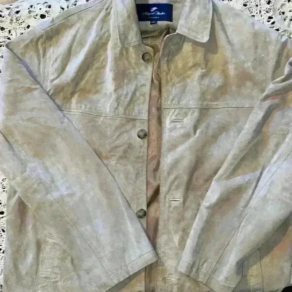 Newport Harbor tan suede jacket - Picture 1 of 7